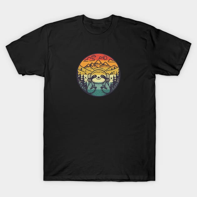 Sloth tourist with backpack T-Shirt by AnnArtshock